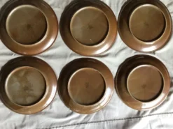 6 assiettes à fondue grès de Brenne France