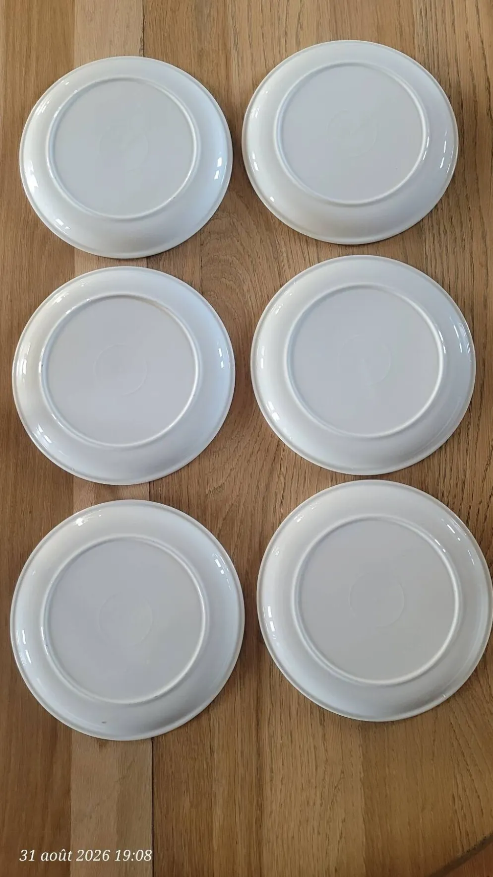6 assiettes à fromage rétro