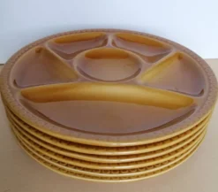 6 assiettes Gien à compartiments