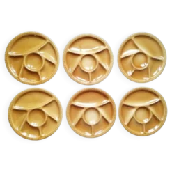 6 assiettes Gien à compartiments