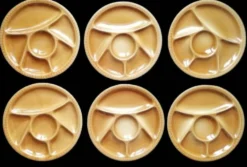 6 assiettes Gien à compartiments