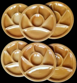 6 assiettes Gien à compartiments