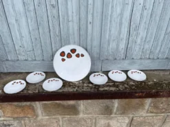 6 assiettes à gâteaux 1 grande assiette à gâteau MCM Dutch Art Ceramic