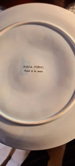 6 assiettes à huitres de Pornic