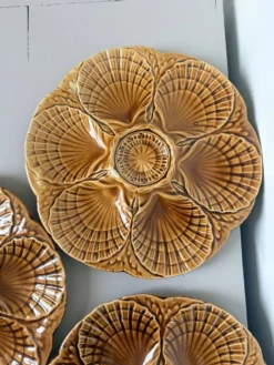 3 assiettes à huitres de Sarreguemines 250907