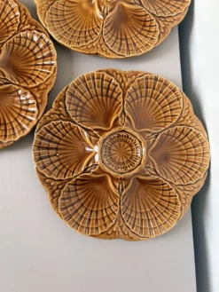 3 assiettes à huitres de Sarreguemines 250907