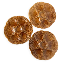 3 assiettes à huitres de Sarreguemines 250907