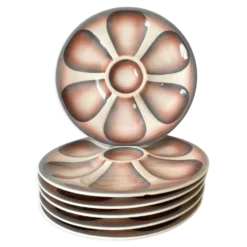 Assiettes à huitres Digoin années 60
