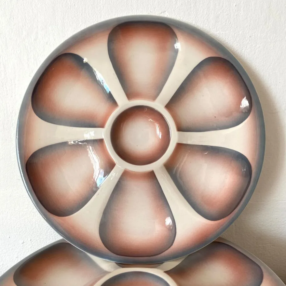 Assiettes à huitres Digoin années 60