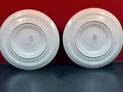 2 assiettes à huitres en faïence de MBFA Pornic modèle Cancale