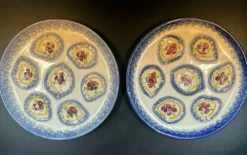 2 assiettes à huitres en faïence de MBFA Pornic modèle Cancale