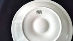 6 Assiettes à huitres en porcelaine de Limoges