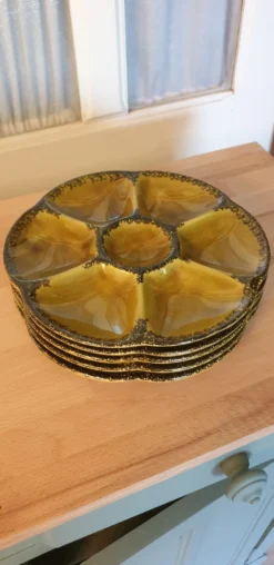 Assiettes à huitres Gien