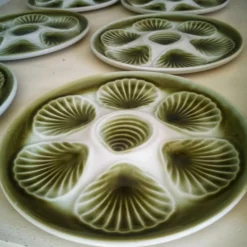 6 assiettes à huitres Moulin des Loups