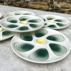 Assiettes à huitres salins France années 60