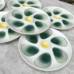 Assiettes à huitres salins France années 60
