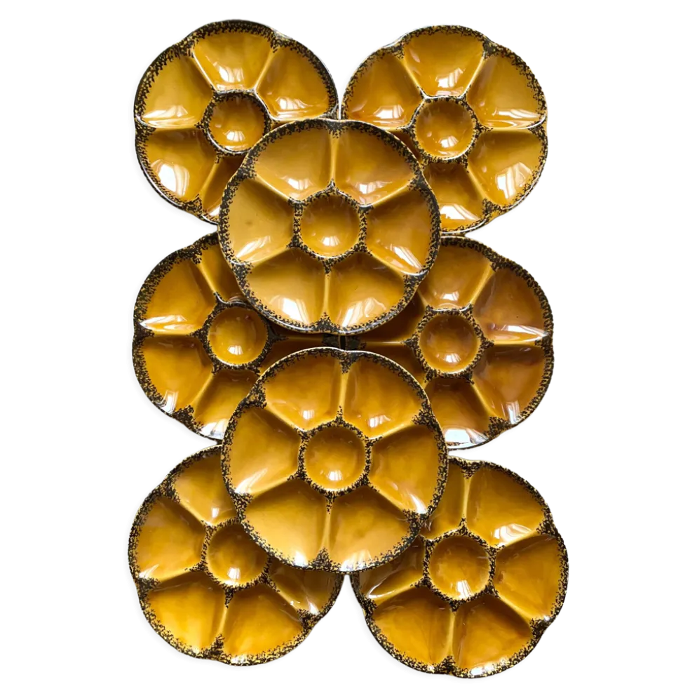Assiettes à huitres vintage gien