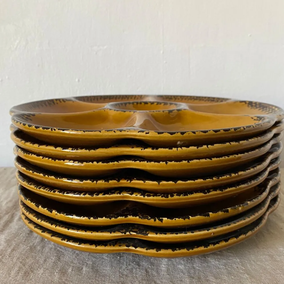 Assiettes à huitres vintage gien