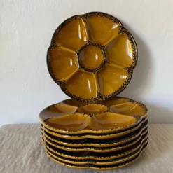 Assiettes à huitres vintage gien