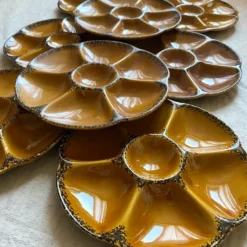 Assiettes à huitres vintage gien