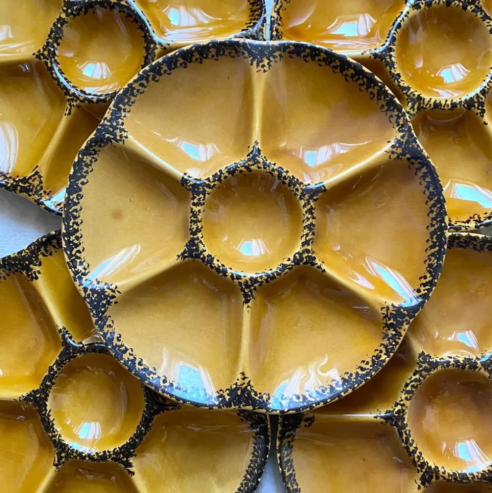 Assiettes à huitres vintage gien