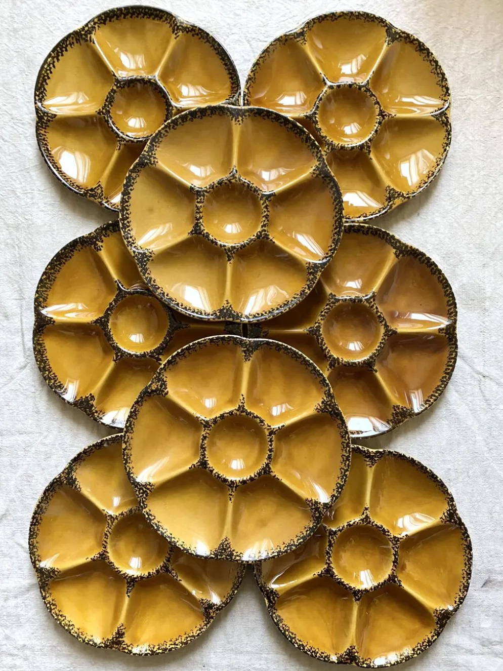 Assiettes à huitres vintage gien