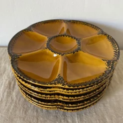 Assiettes à huitres vintage gien