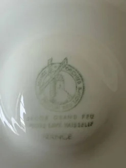 4 assiettes à huitres vintage Moulin des Loups en porcelaine
