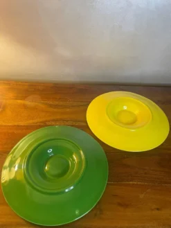 10 assiettes à huître colorées
