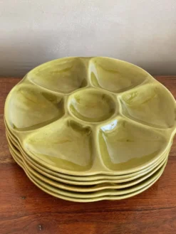 Assiettes à huître en céramique de Gien