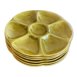 Assiettes à huître en céramique de Gien