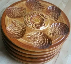 6 assiettes à huîtres