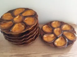 6 assiettes à huîtres