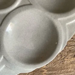 3 assiettes à huîtres Art Déco Digoin Sarreguemines