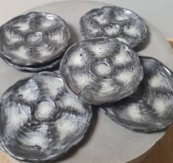 Assiettes à huîtres en céramique