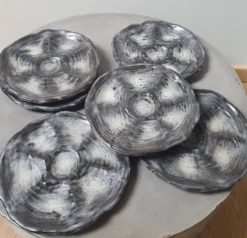 Assiettes à huîtres en céramique