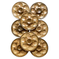 Assiettes à huîtres en grès