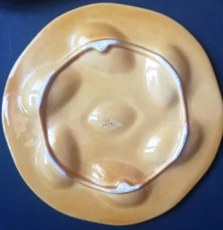 5 assiettes à huîtres en majolique Orfinox