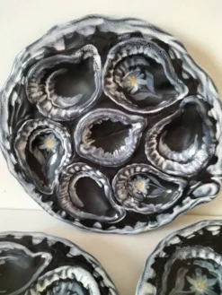 Assiettes à huîtres Gabriel Fourmaintraux