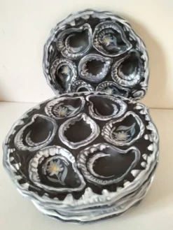 Assiettes à huîtres Gabriel Fourmaintraux