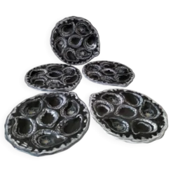 Assiettes à huîtres Gabriel Fourmaintraux