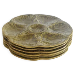 6 assiettes à huîtres Gien