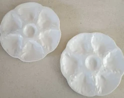 2 assiettes à huîtres Gien