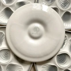 14 assiettes à huîtres Moulin des loups