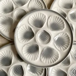 14 assiettes à huîtres Moulin des loups