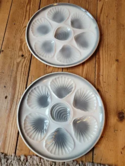 5 assiettes à huîtres Orchies Moulin des Loups