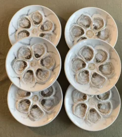 Assiettes à huîtres ou coquillages Saint Amand