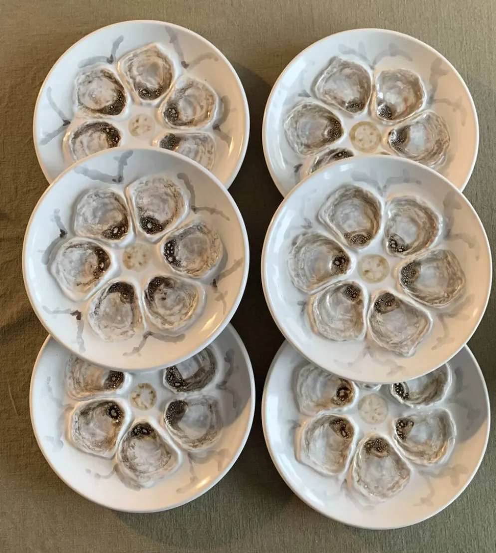 Assiettes à huîtres ou coquillages Saint Amand