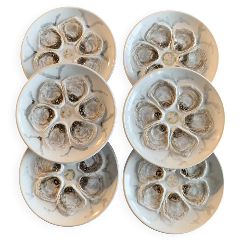 Assiettes à huîtres ou coquillages Saint Amand