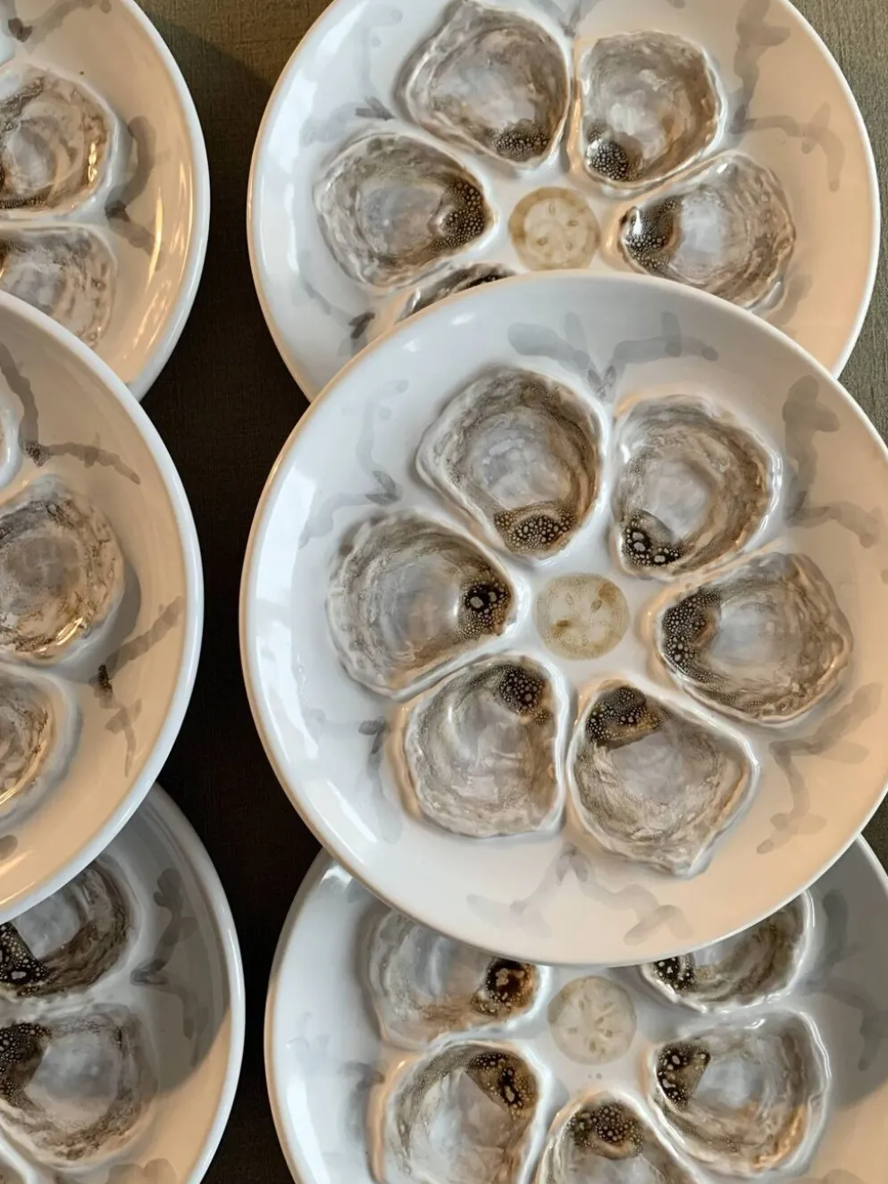 Assiettes à huîtres ou coquillages Saint Amand